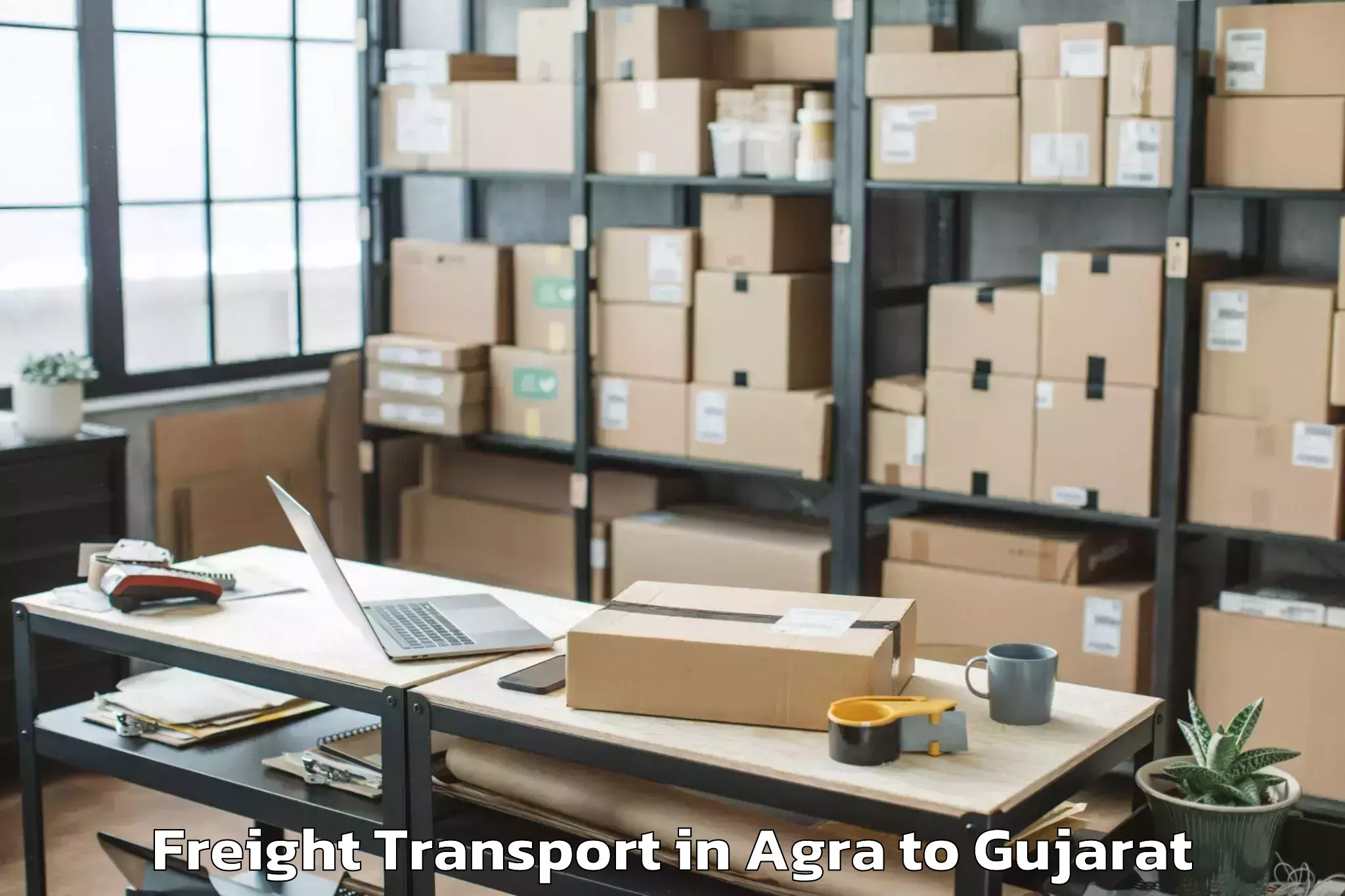 Book Agra to Jambughoda Freight Transport Online